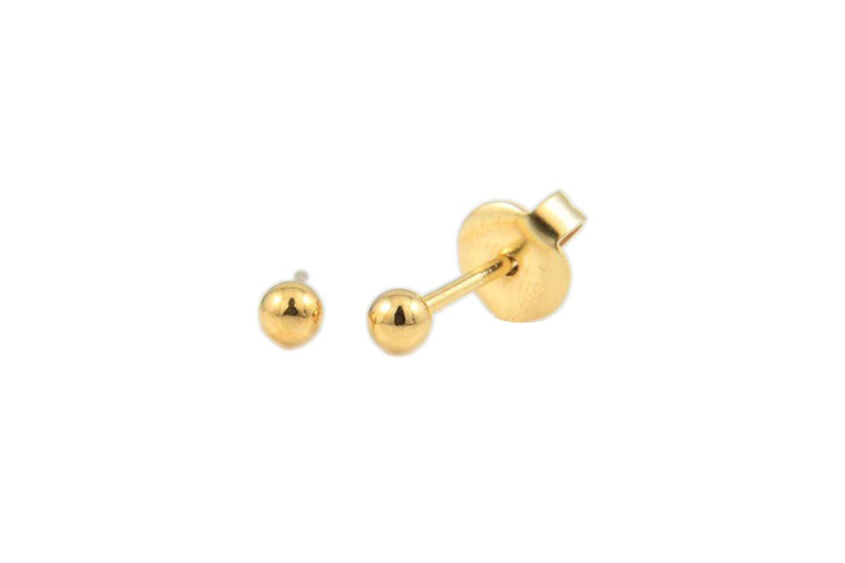 PRIMED EAR PIERCING 24-300 G/P 3MM BALL GOLD - Life Care Apotek