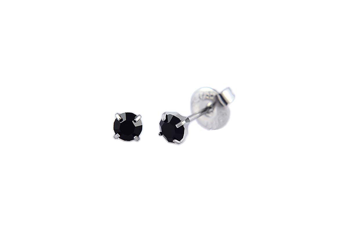 PRIMED EAR PIERCING 31-413 S/S 4MM CRYSTAL JET - Life Care Apotek