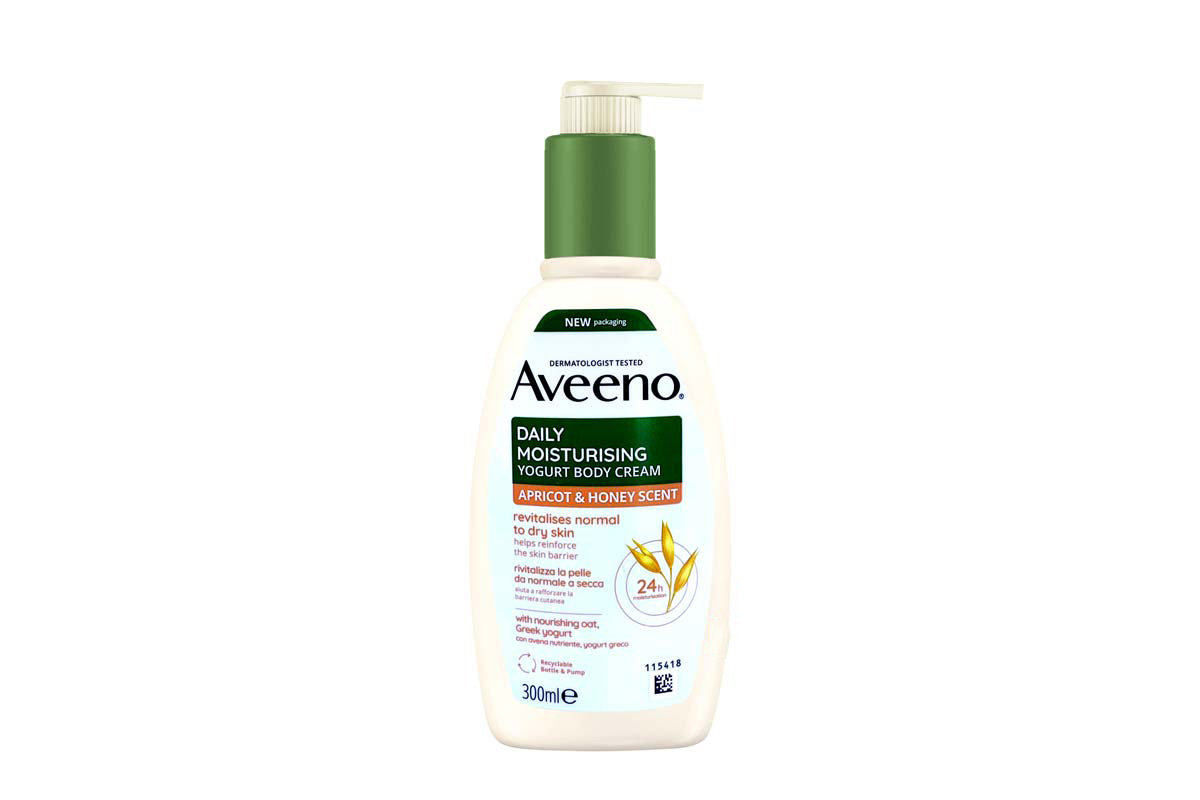 AVEENO DAILY MOISTURISING YOGURT BODY CREAM APRICOT AND HONEY SCENT 300 ML - Life Care Apotek