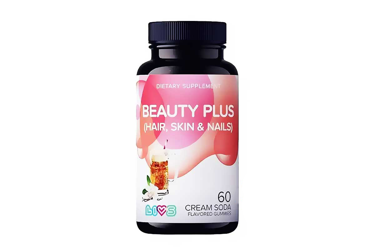 LIVS BEAUTY PLUS HAIR AND SKIN AND NAILS CREAM SODA FLAVORED 60 GUMMIES - Life Care Apotek