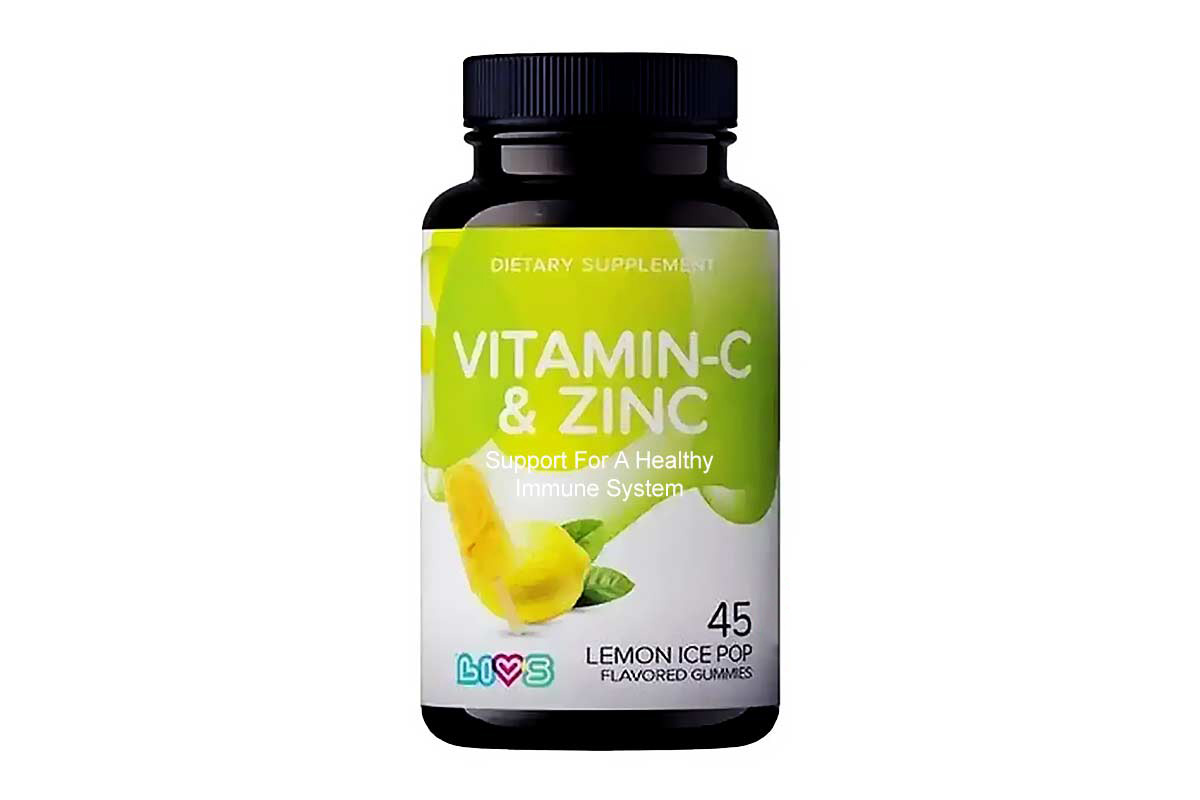 LIVS VITAMIN C AND ZINC LEMON ICE POP FLAVORED 45 GUMMIES - Life Care Apotek