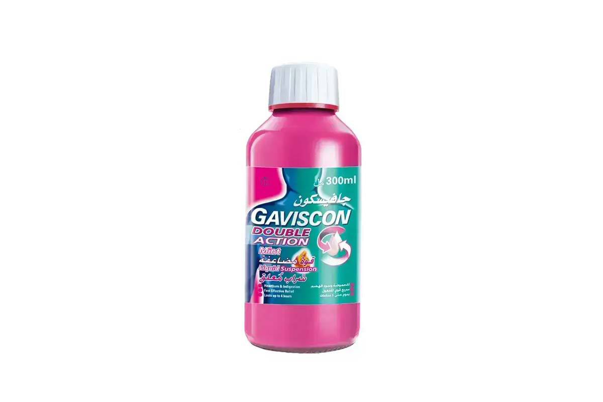 GAVISCON DOUBLE ACTION MINT LIQUID SUSPENSION 300 ML - Life Care Apotek