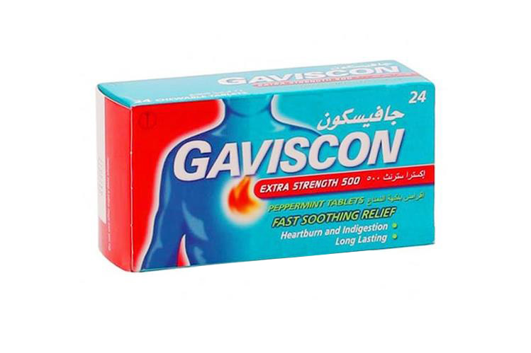 GAVISCON EXTRA STRENGTH 500 24 TABLETS - Life Care Apotek