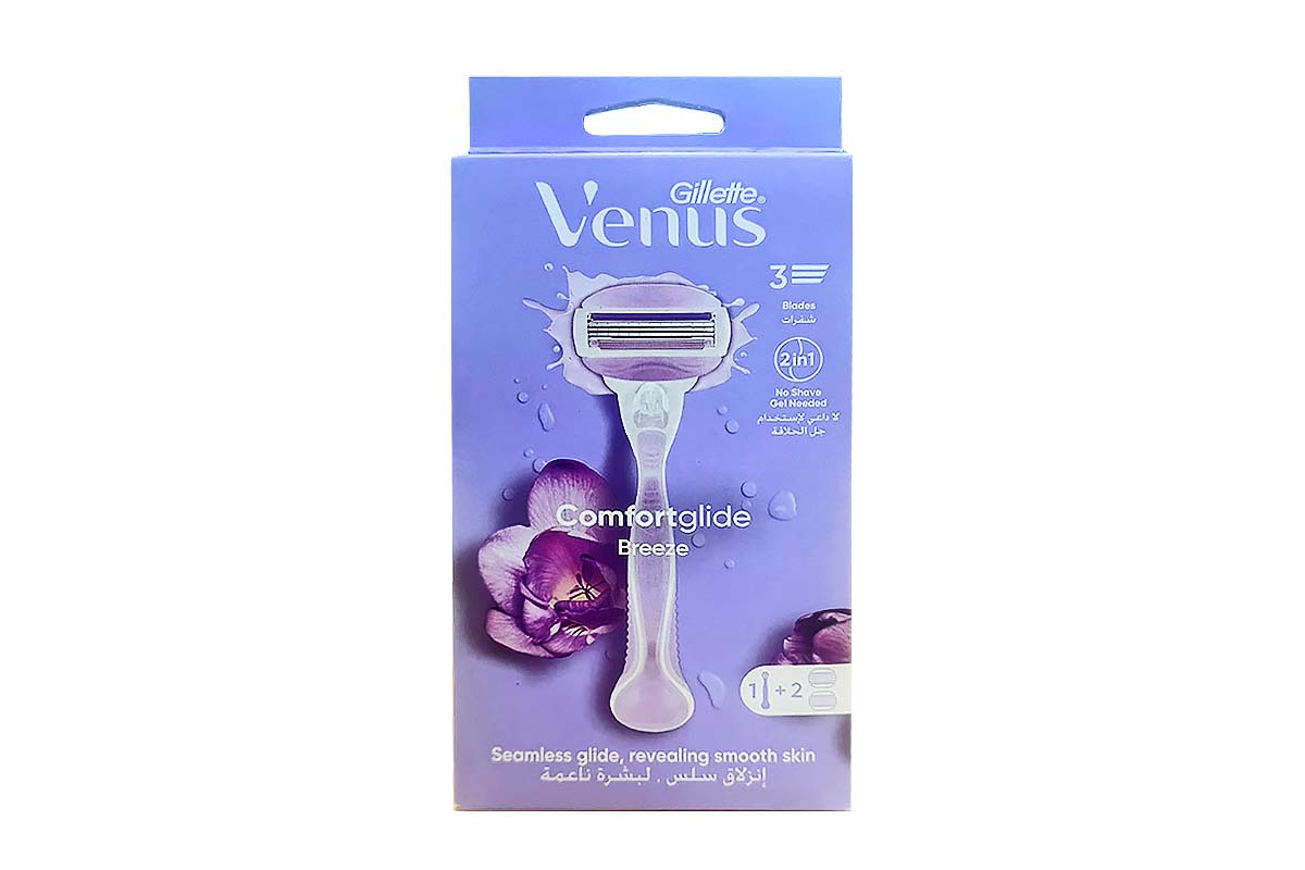 GILLETTE VENUS COMFORT GLIDE BREEZE RAZOR 3 PCS - Life Care Apotek