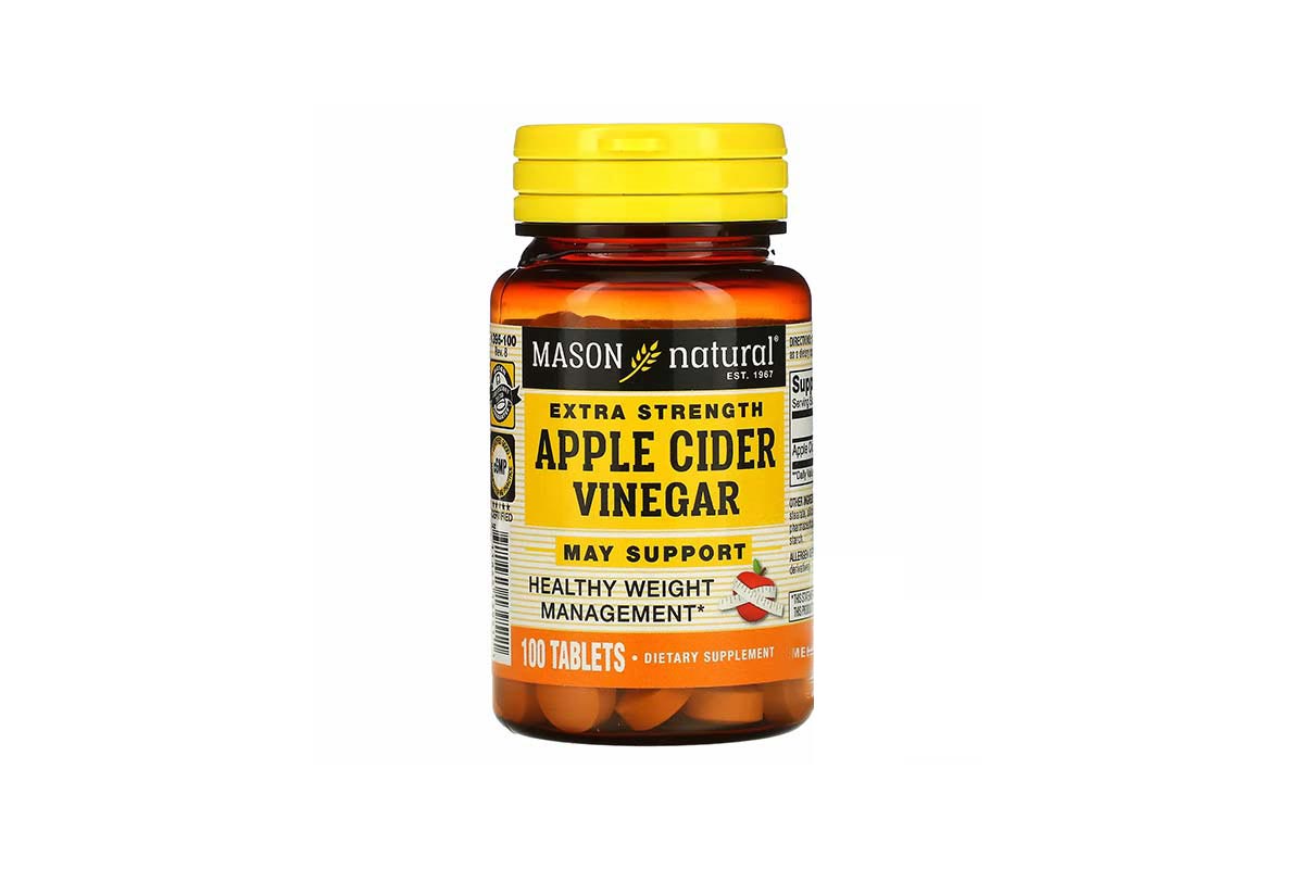 MASON NATURAL APPLE CIDER VINEGAR 500 MG 100 TABLETS - Life Care Apotek