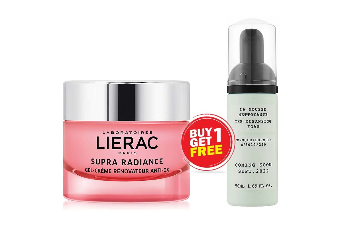 BOX BUY1GET1 LIERAC SUPRA RADIANCE GEL CREAM 50 ML PLUS CLEANSING 50 ML - Life Care Apotek