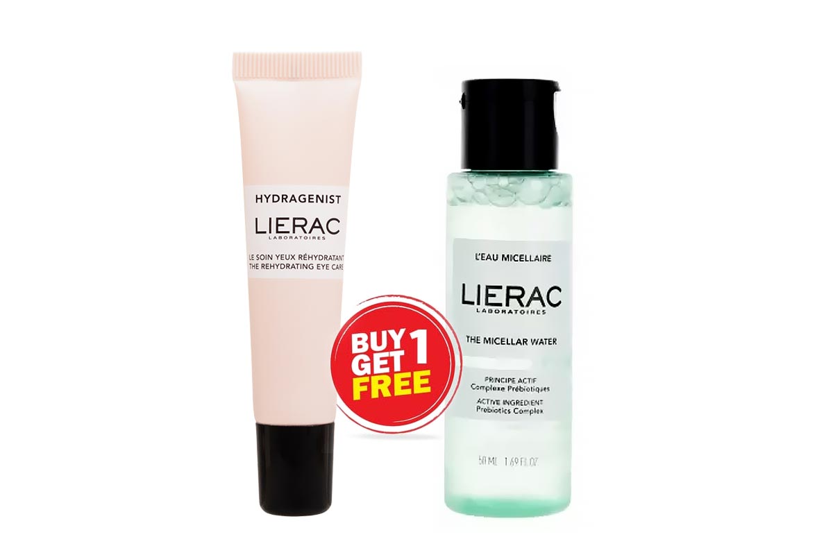 BOX BUY1GET1 LIERAC EYE CARE 15 ML PLUS THE MICELLAR WATER 50 ML - Life Care Apotek