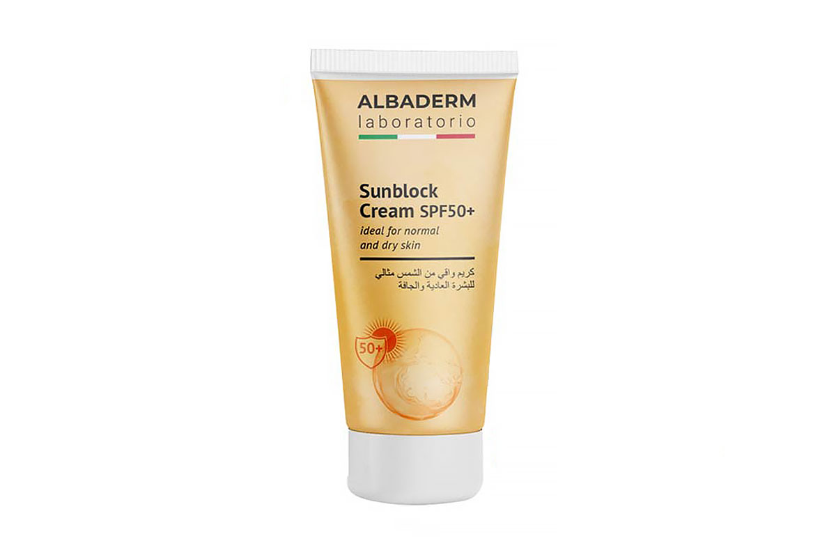 ALBADERM SUNBLOCK CREAM SPF50 PLUS FOR NORMAL AND DRY SKIN 50 ML - Life Care Apotek