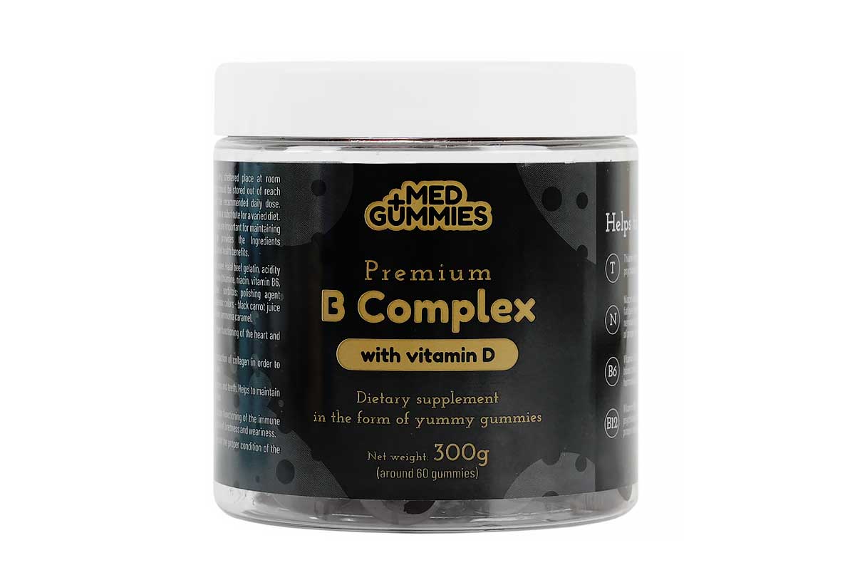 FIT4LIFE MED GUMMIES PREMIUM B COMPLEX WITH VITAMIN D 60 GUMMIES - Life Care Apotek