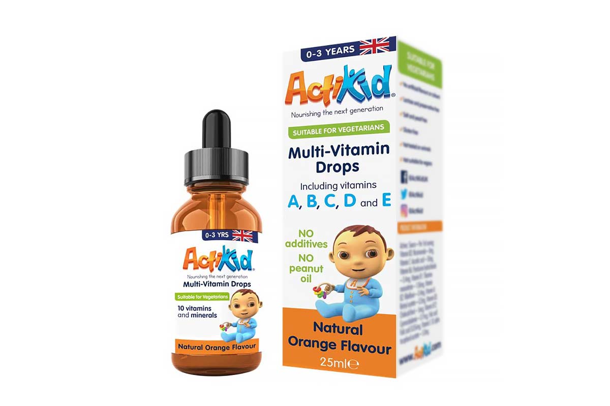 ACTIKID MULTIVITAMIN FOR CHILDREN FROM 0 TO 3 YEARS DROPS ORANGE FLAVOUR 25 ML - Life Care Apotek