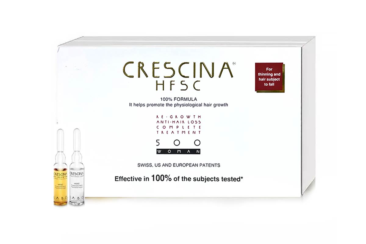 CRESCINA HFSC 100% FORMULA 500 WOMAN HAIR TREATMENT 10 PLUS 10 X3.5 ML VIALS - Life Care Apotek