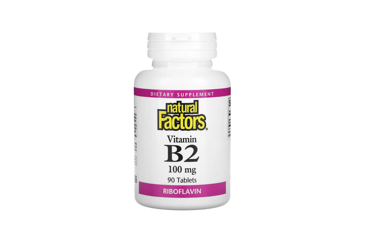 NATURAL FACTORS VITAMIN B2 100MG 90 TABLETS - Life Care Apotek