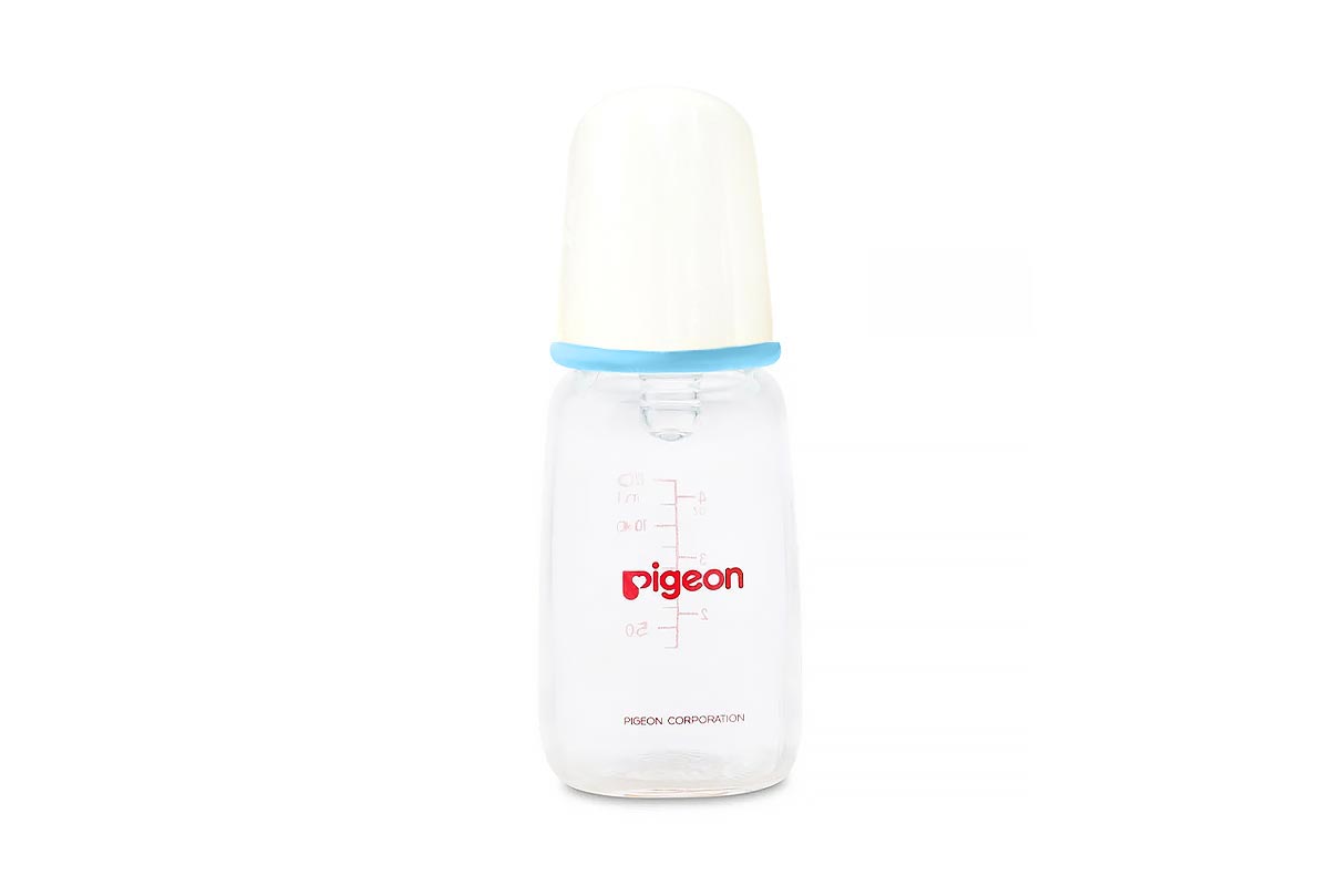 PIGEON FLEXIBLE GLASS BLUE NURSER PLUS 0 MONTH 120 ML - Life Care Apotek