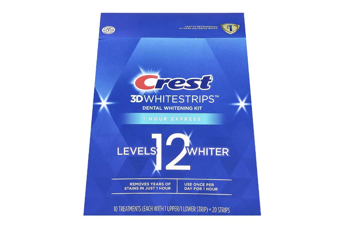 CREST 3D WHITESTRIPS 1 HOUR EXPRESS 12 LEVEL WHITER 20 STRIPS - Life Care Apotek