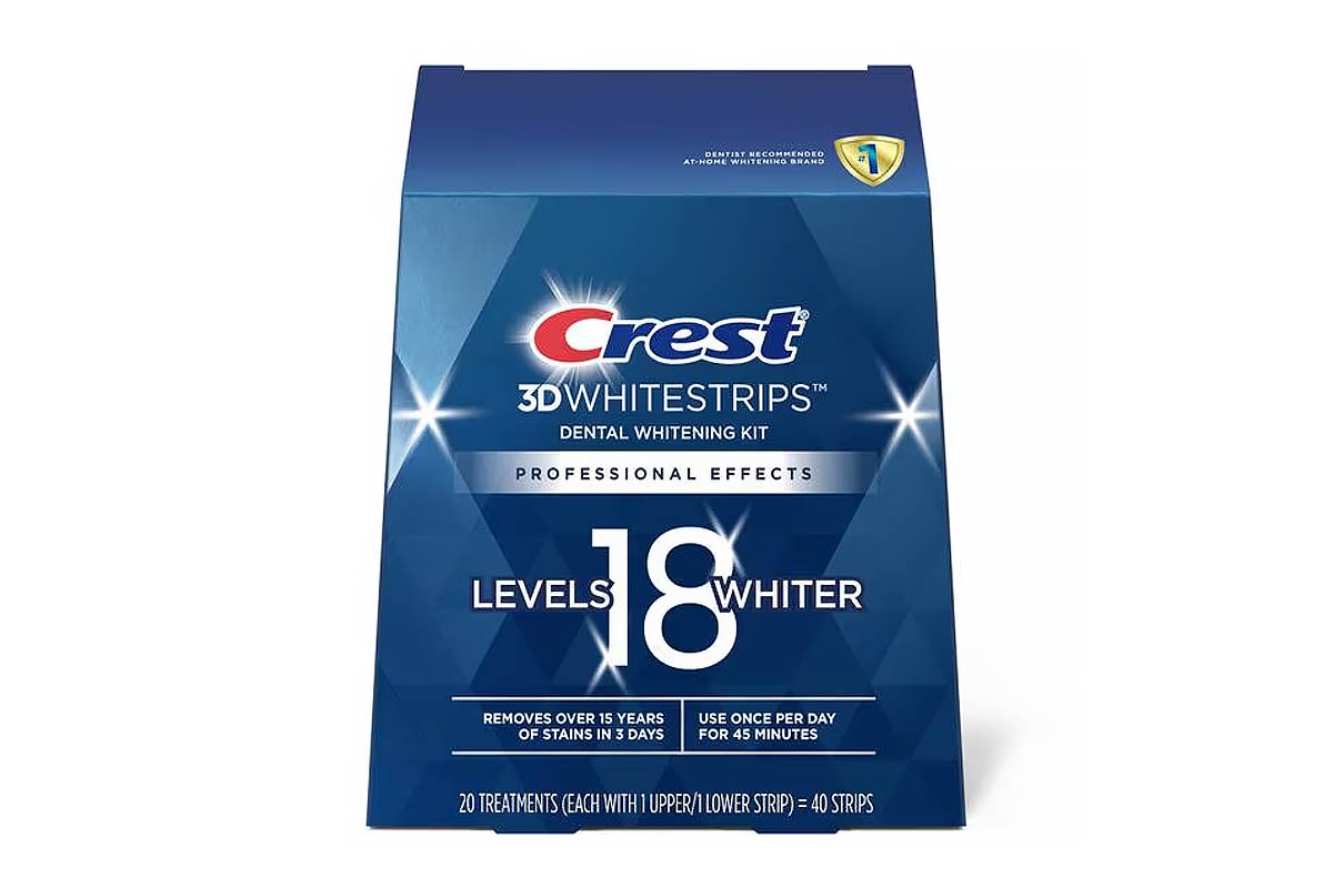 CREST 3D WHITESTRIPS PROFESSIONAL EFFECTS 18 LEVEL WHITER 40 STRIPS - Life Care Apotek