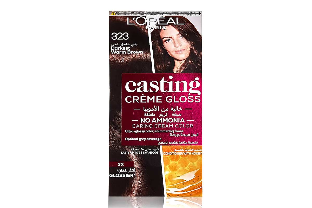 LOREAL CASTING CREME GLOSS NO AMMONIA HAIR COLOR BROWN 323 - Life Care Apotek