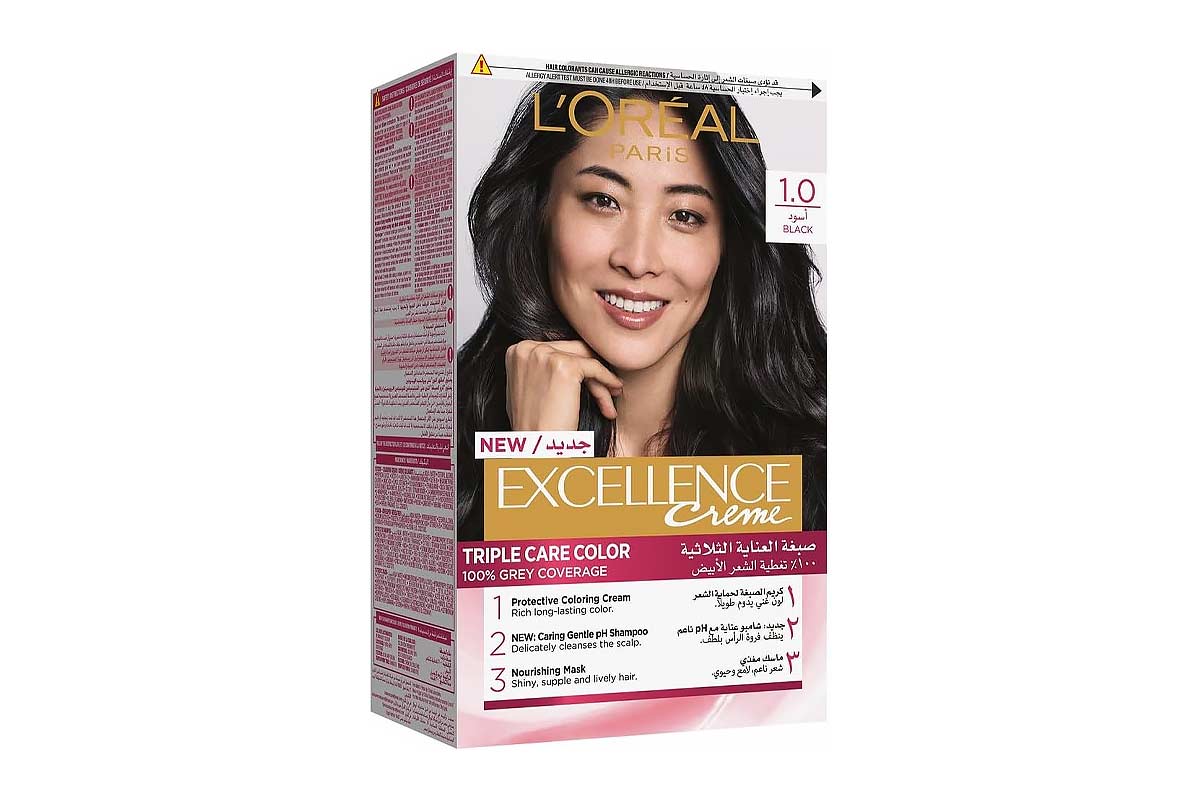 LOREAL EXCELLENCE CREME TRIPLE CARE COLOR BLACK NO 1 - Life Care Apotek