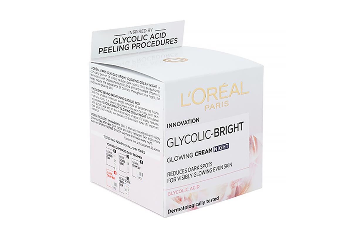 LOREAL GLYCOLIC BRIGHT NIGHT CREAM 50ML - Life Care Apotek