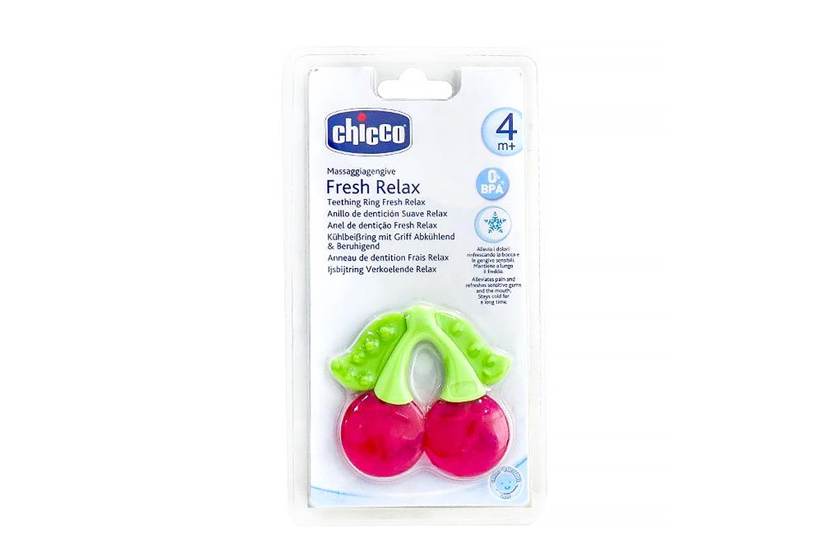 CHICCO FRESH RELAX CHERRY TEETHERS FROM 4 MONTHS 1 PC - Life Care Apotek