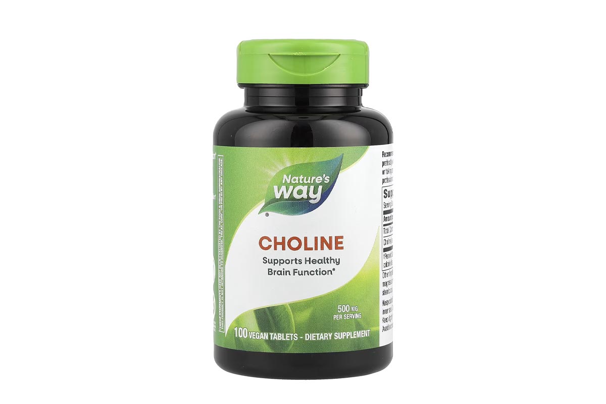 NATURES WAY CHOLINE 500MG 100 VEGAN TABLETS - Life Care Apotek