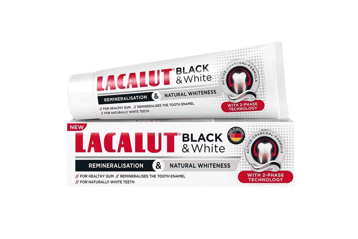 LACALUT BLACK AND WHITE TOOTHPASTE 75 ML - Life Care Apotek