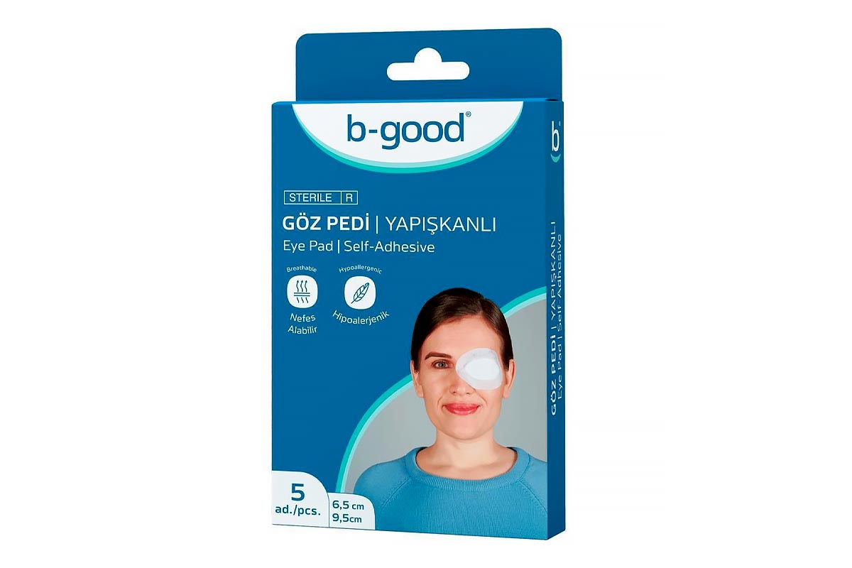 B GOOD EYE PAD 6.5CM X 9.5CM 5 PCS - Life Care Apotek