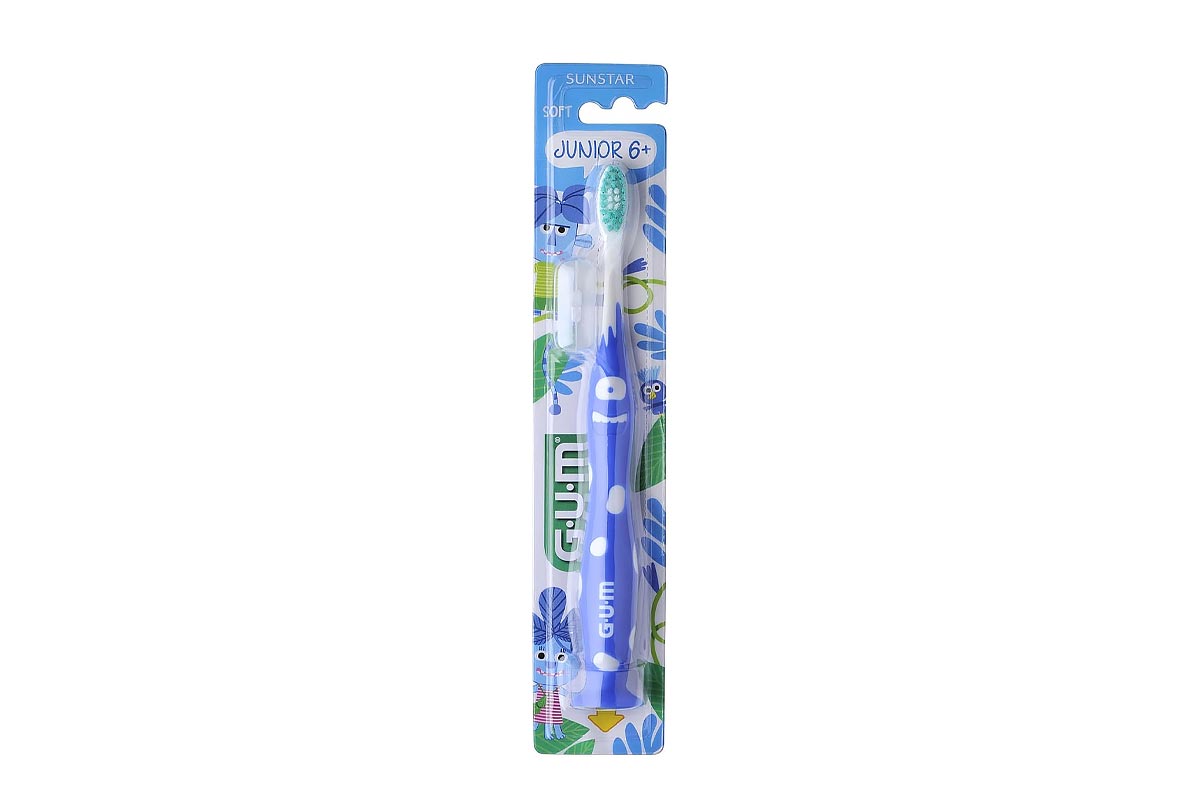 GUM JUNIOR TOOTHBRUSH 7 TO 9 YEARS COLOR BLUE - Life Care Apotek