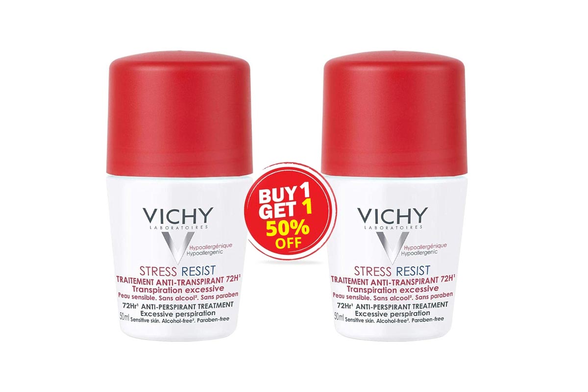 BOX VICHY DEODORANT BUY1GET1 50% OF STRESS RESIST 72H RED 50 ML - Life Care Apotek