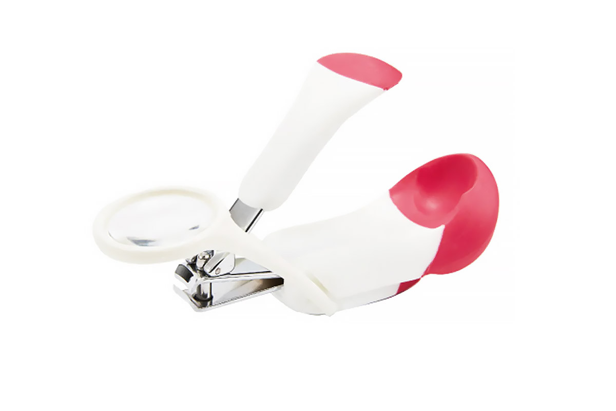 MOMEASY NAIL CLIPPERS WITH MAGNIFIER FROM 0 MONTH COLOR RED - Life Care Apotek