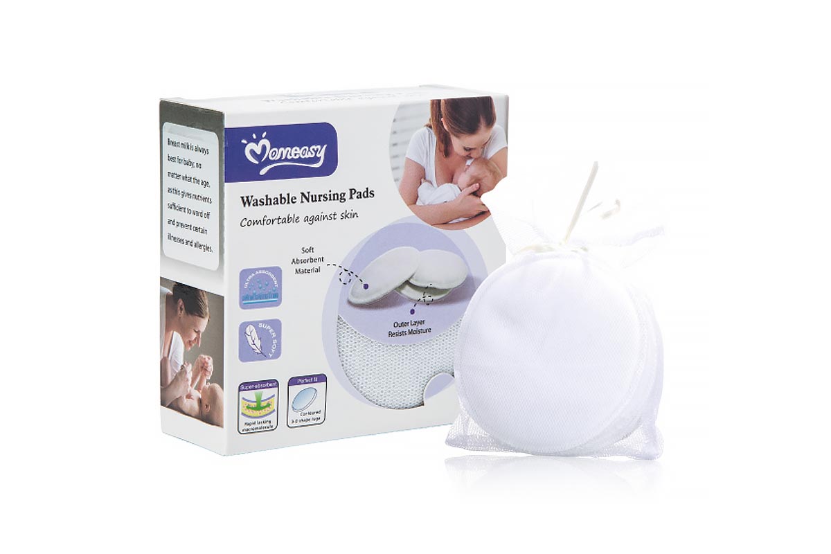 MOMEASY WASHABLE NURSING PADS 6 PCS - Life Care Apotek