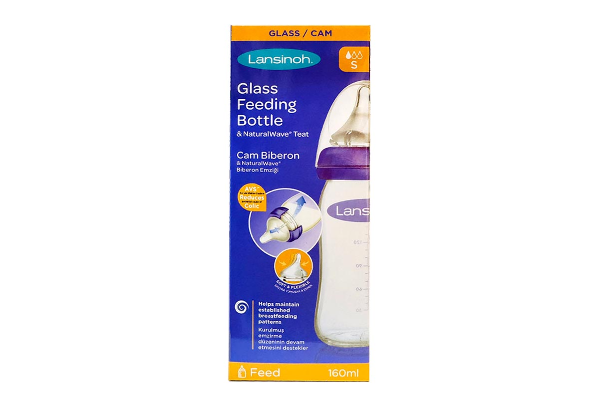 LANSINOH GLASS FEEDING BOTTLE 160 ML - Life Care Apotek