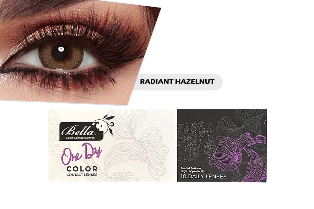 BELLA ONE DAY COLOR CONTACT LENSES RADIANT HAZELNUT 10 PCS - Life Care Apotek