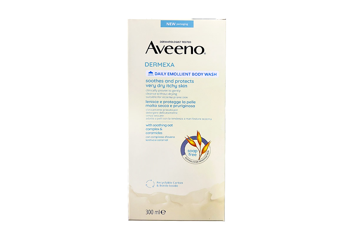 AVEENO DERMEXA DAILY EMOLLIENT BODY WASH 300 ML - Life Care Apotek