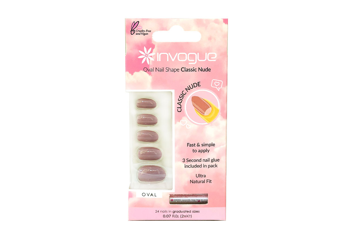 INVOGUE CLASSIC NUDE OVAL SHAPE 24 NAILS - Life Care Apotek