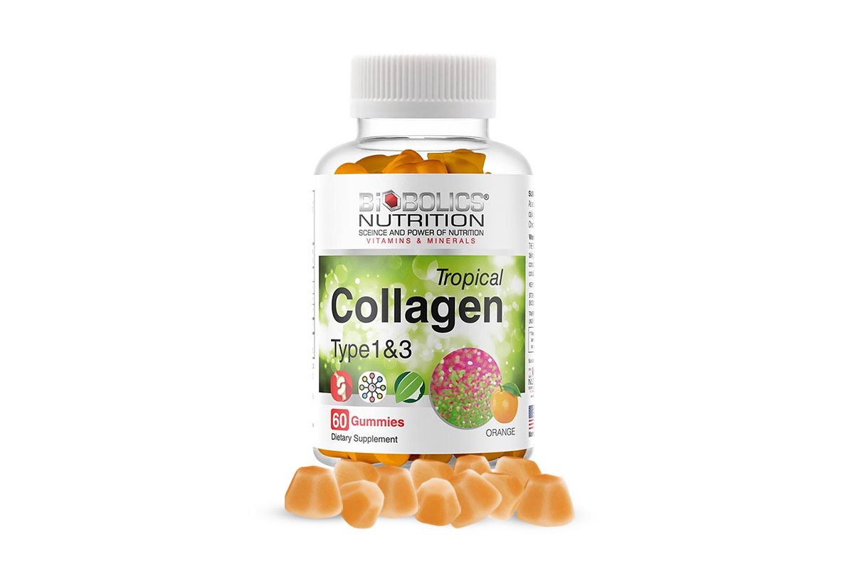 BIOBOLICS TROPICAL COLLAGEN ORANGE TYPE 1&3 - 60 GUMMIES - Life Care Apotek