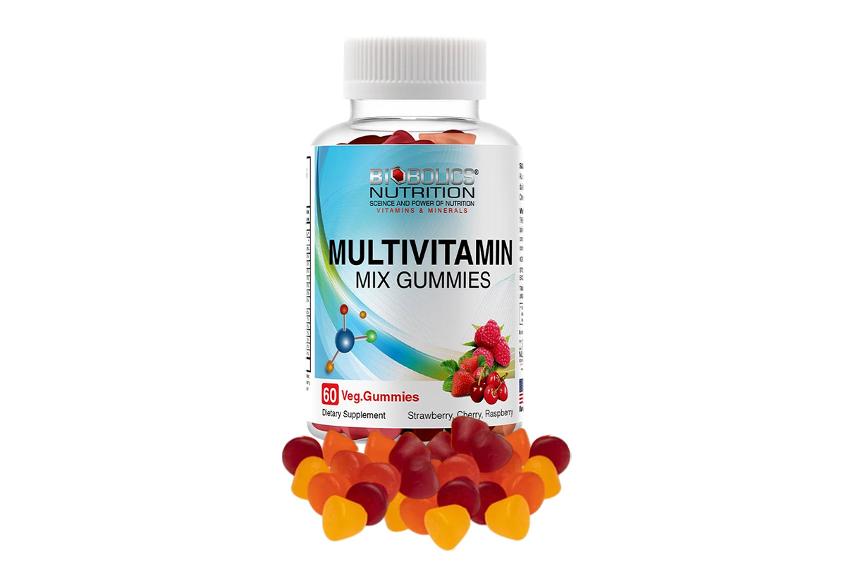 BIOBOLICS MULTIVITAMIN MIX STRAWBERRY AND CHERRY AND RASPBERRY 60 VEG GUMMIES - Life Care Apotek