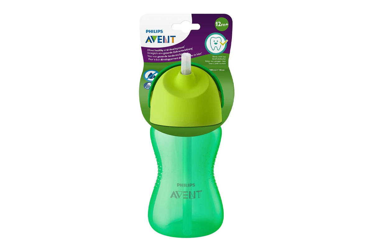 PHILIPS AVENT BENDY STRAW CUP GREEN 12 MONTHS PLUS 300 ML - Life Care Apotek