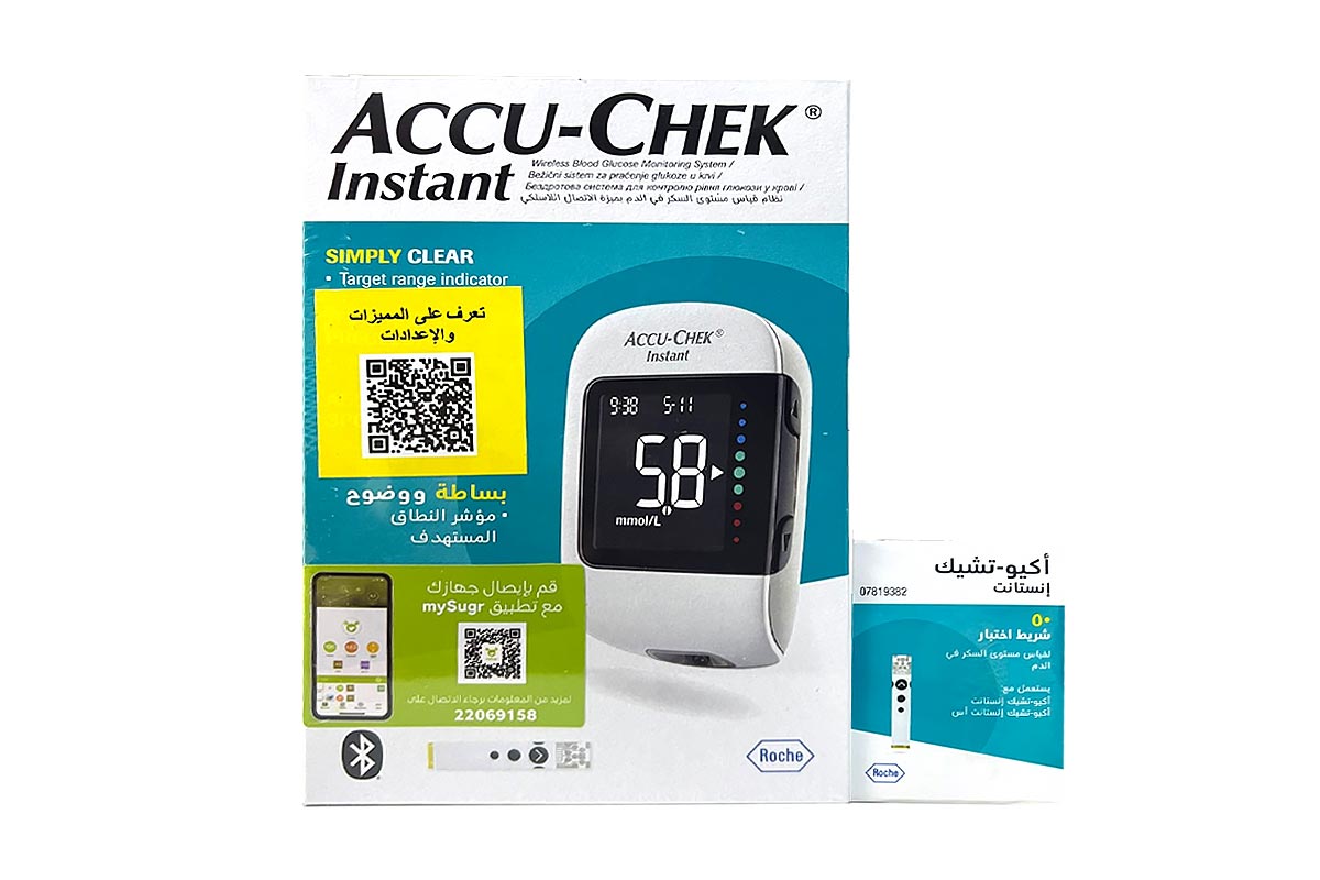 BOX ACCU CHEK INSTANT MONITOR WITH 50 STRIPS FREE - Life Care Apotek