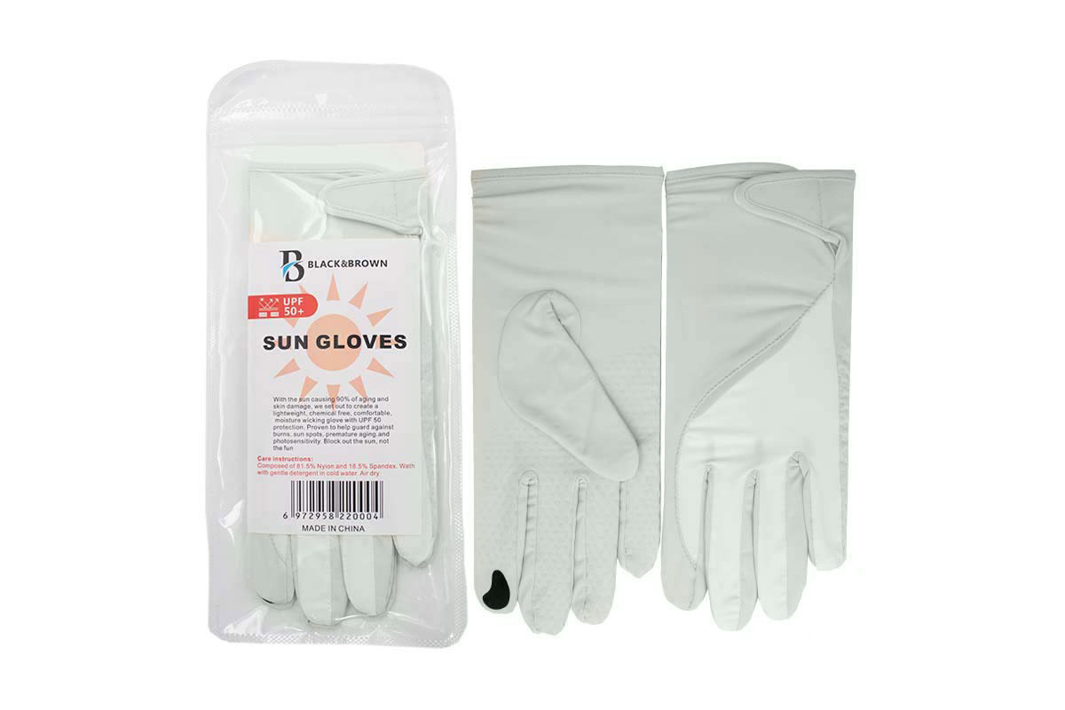 BLACK AND BROWN UPF 50 PLUS SUN HAND GLOVES GREEN 2 PIECE - Life Care Apotek