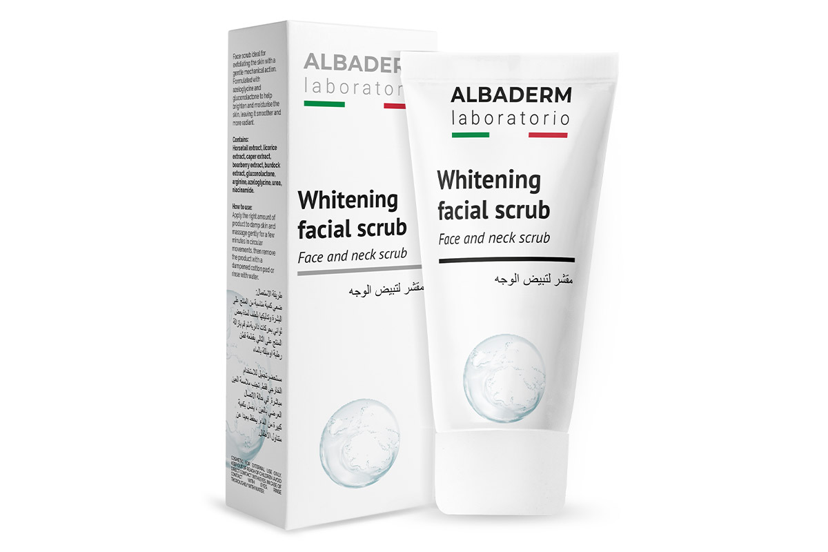 ALBADERM WHITENING FACIAL SCRUB FACE AND NECK SCRUB 100 ML - Life Care Apotek