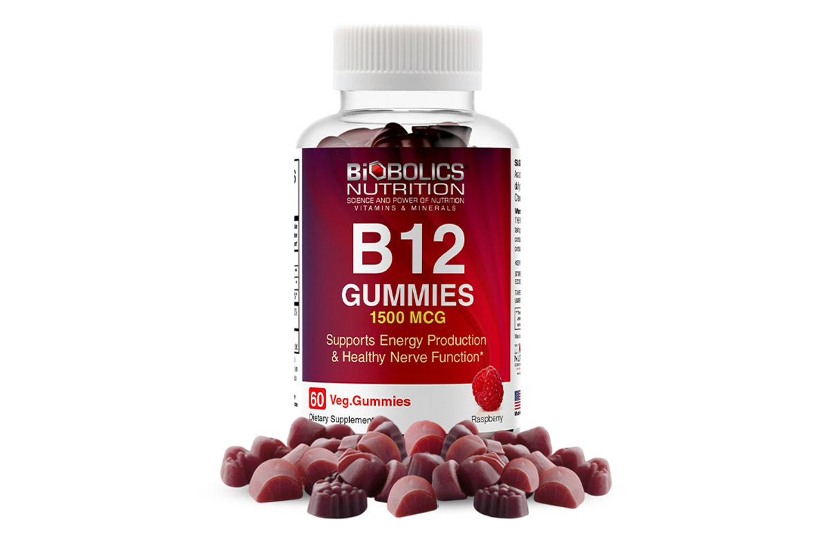 BIOBOLICS B-12 RASPBERRY FLAVORED 1500 MCG 60 VEG GUMMIES - Life Care Apotek