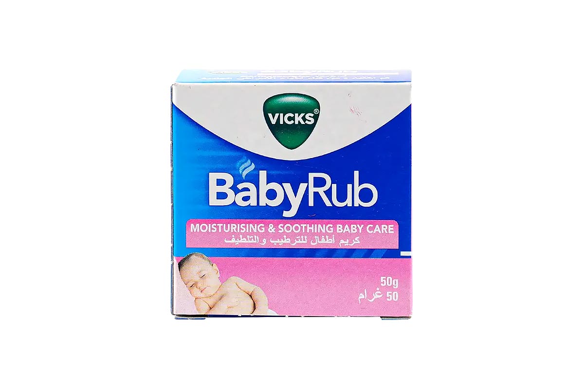 VICKS BABYRUB MOISTURISING AND SOOTHING CARE CREAM 50 GM - Life Care Apotek