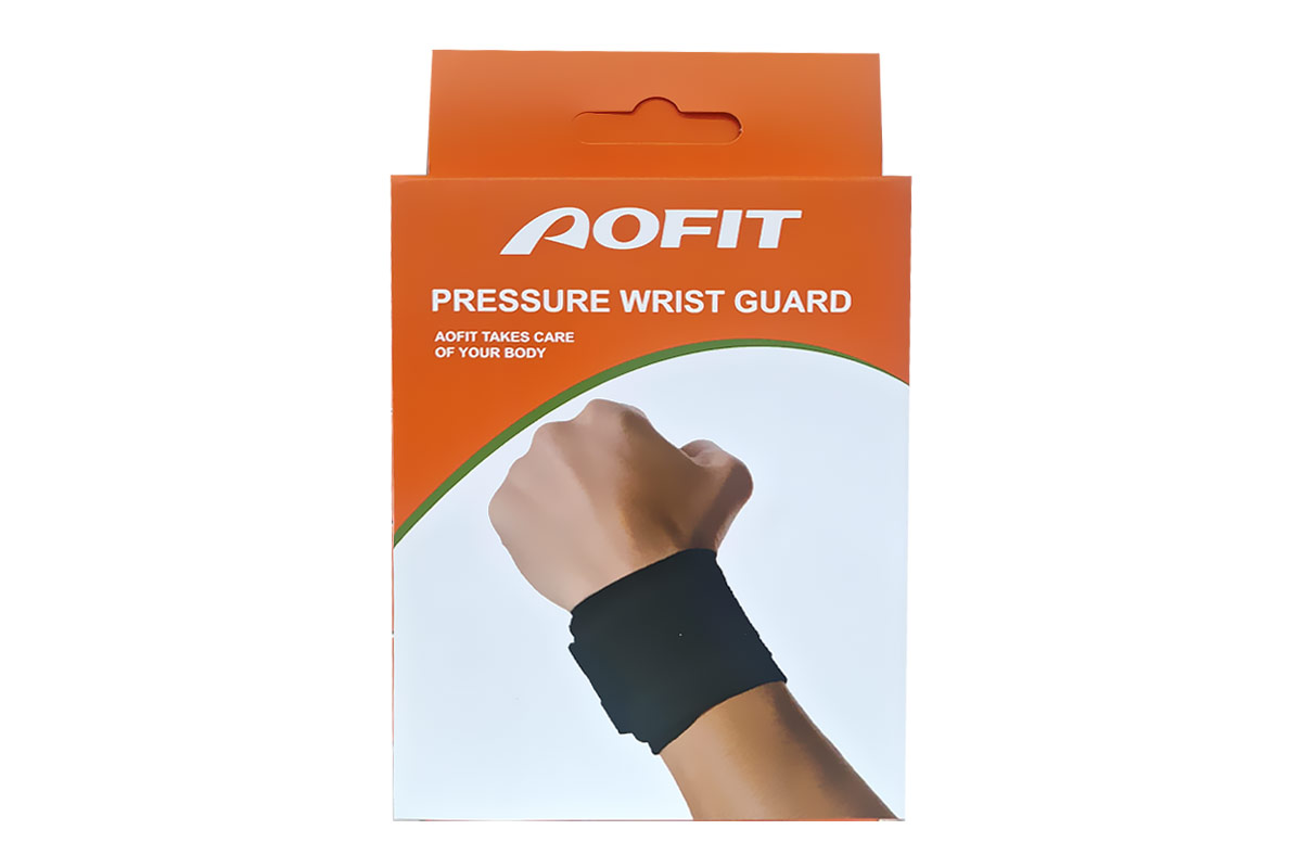 AOFIT PRESSURE WRIST GUARD BAND SUPPORT FREE SIZE BOTH HAND 1 PCS - Life Care Apotek