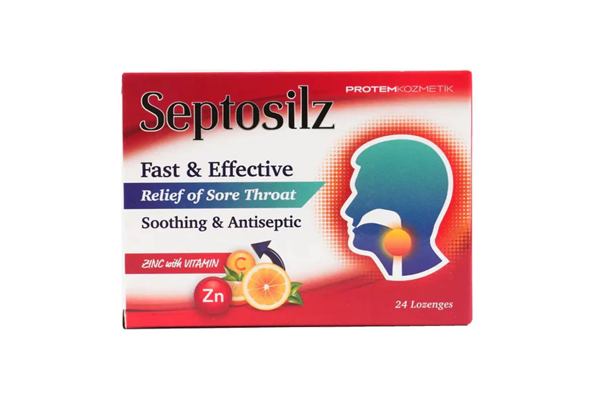 SEPTOSILZ ZINC WITH VITAMIN C 24 LOZENGES - Life Care Apotek