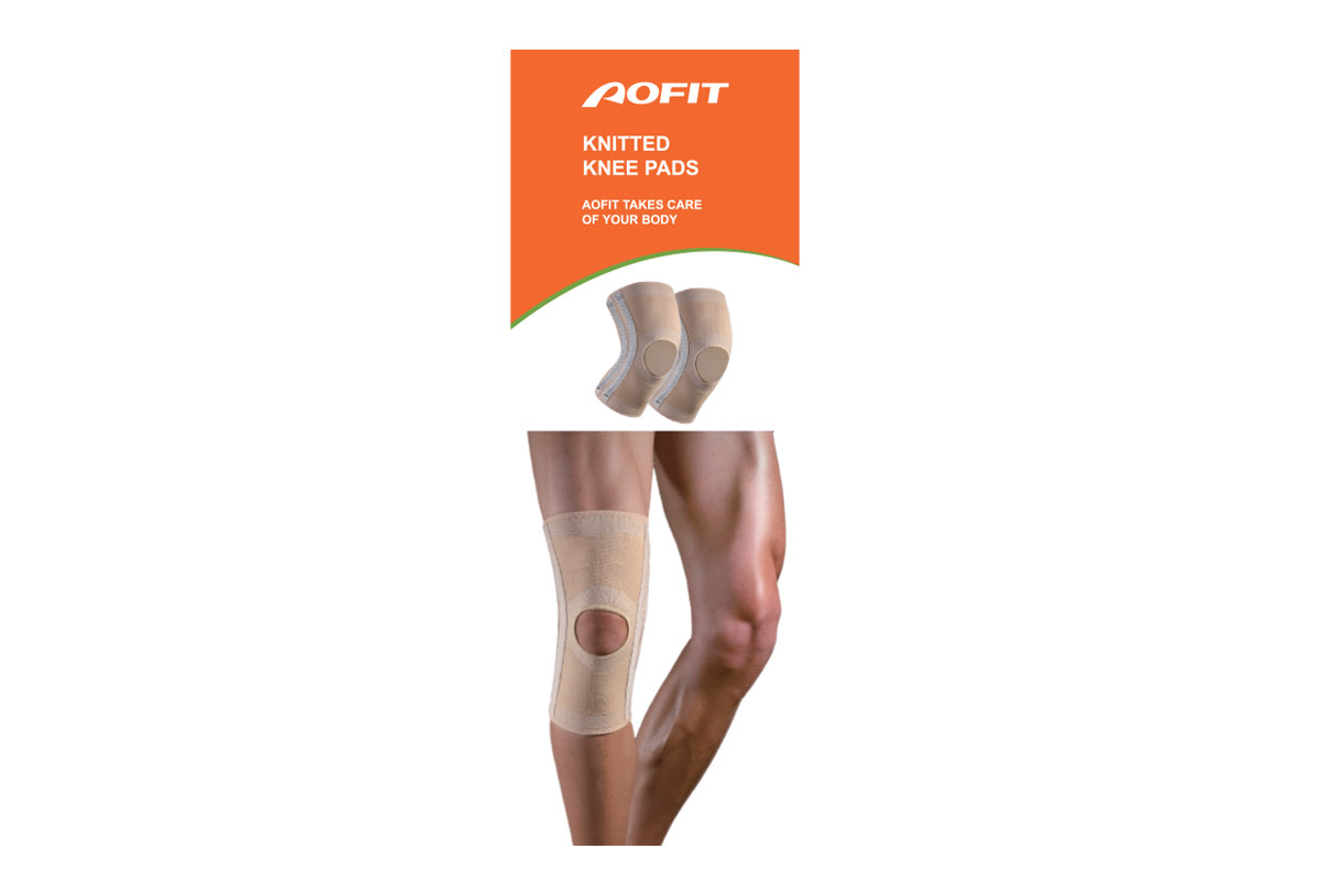 AOFIT KNITTED KNEE PADS OPEN PATEL ELASTIC SIZE M 1 PCS - Life Care Apotek