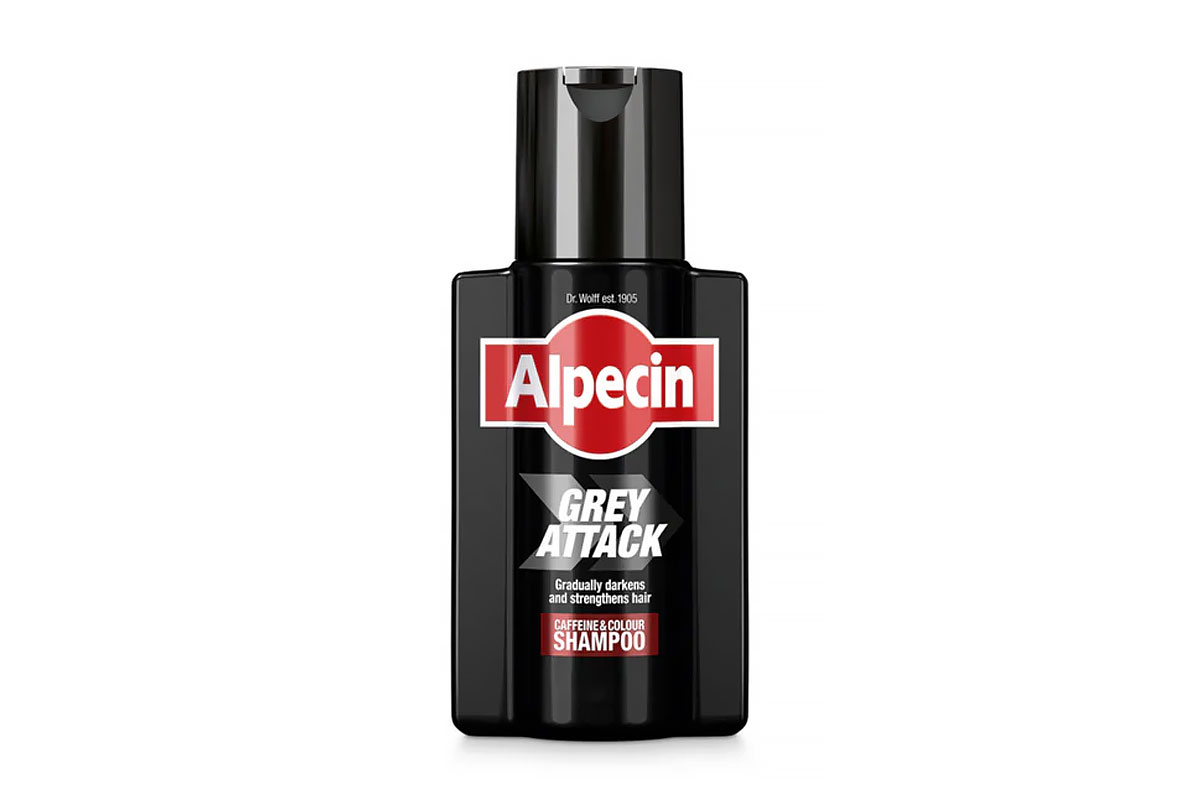 ALPECIN GREY ATTACK CAFFEINE AND COLOUR SHAMPOO 200 ML - Life Care Apotek