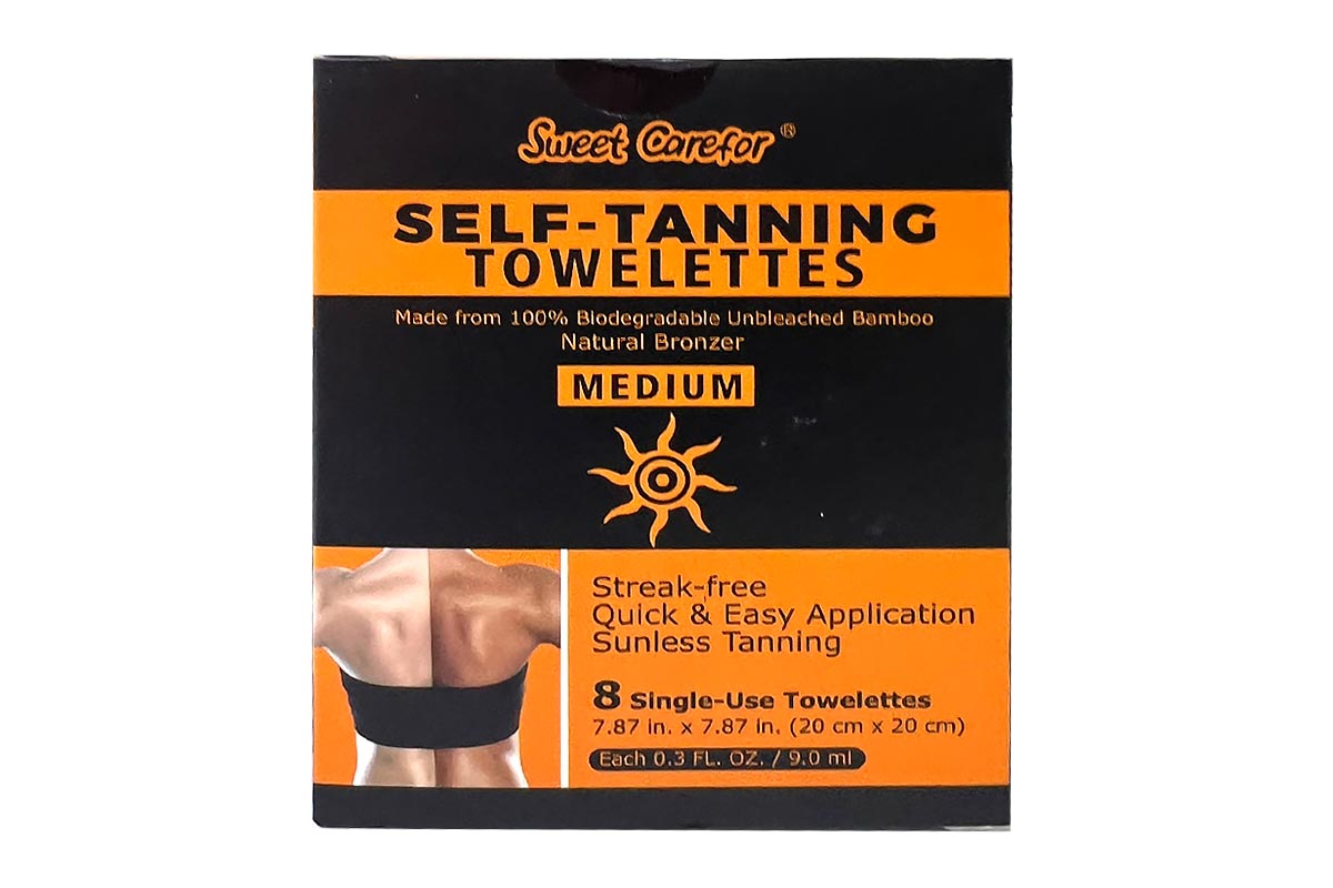 SWEET CAREFOR SELF TANNING TOWELETTES MEDIUM 20 CM x 20 CM 8 TOWELETTES - Life Care Apotek