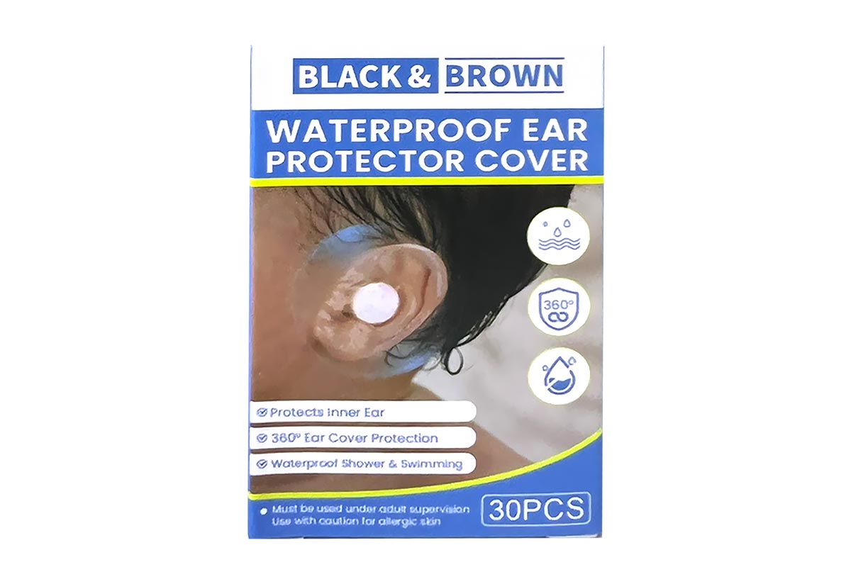 BLACK AND BROWN WATERPROOF EAR PROTECTOR COVER 30 PIECES - Life Care Apotek