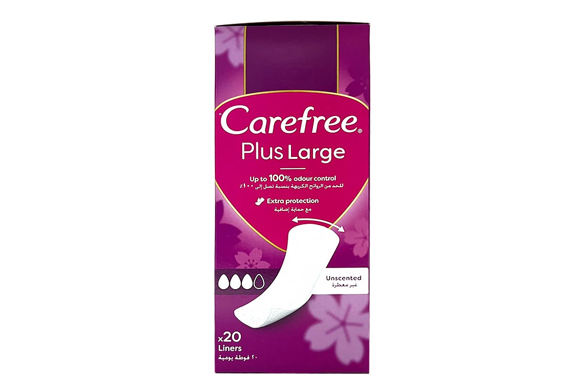 CAREFREE PLUS LARGE LIGHT SCENT 20 PIECES - Life Care Apotek