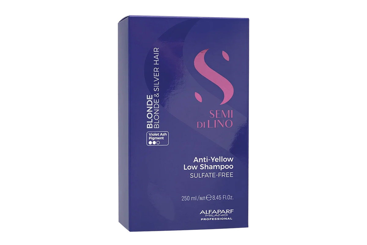 SEMI DI LINO ANTI-YELLOW LOW SHAMPOO FOR BLONDE AND SILVER HAIR 250 ML - Life Care Apotek